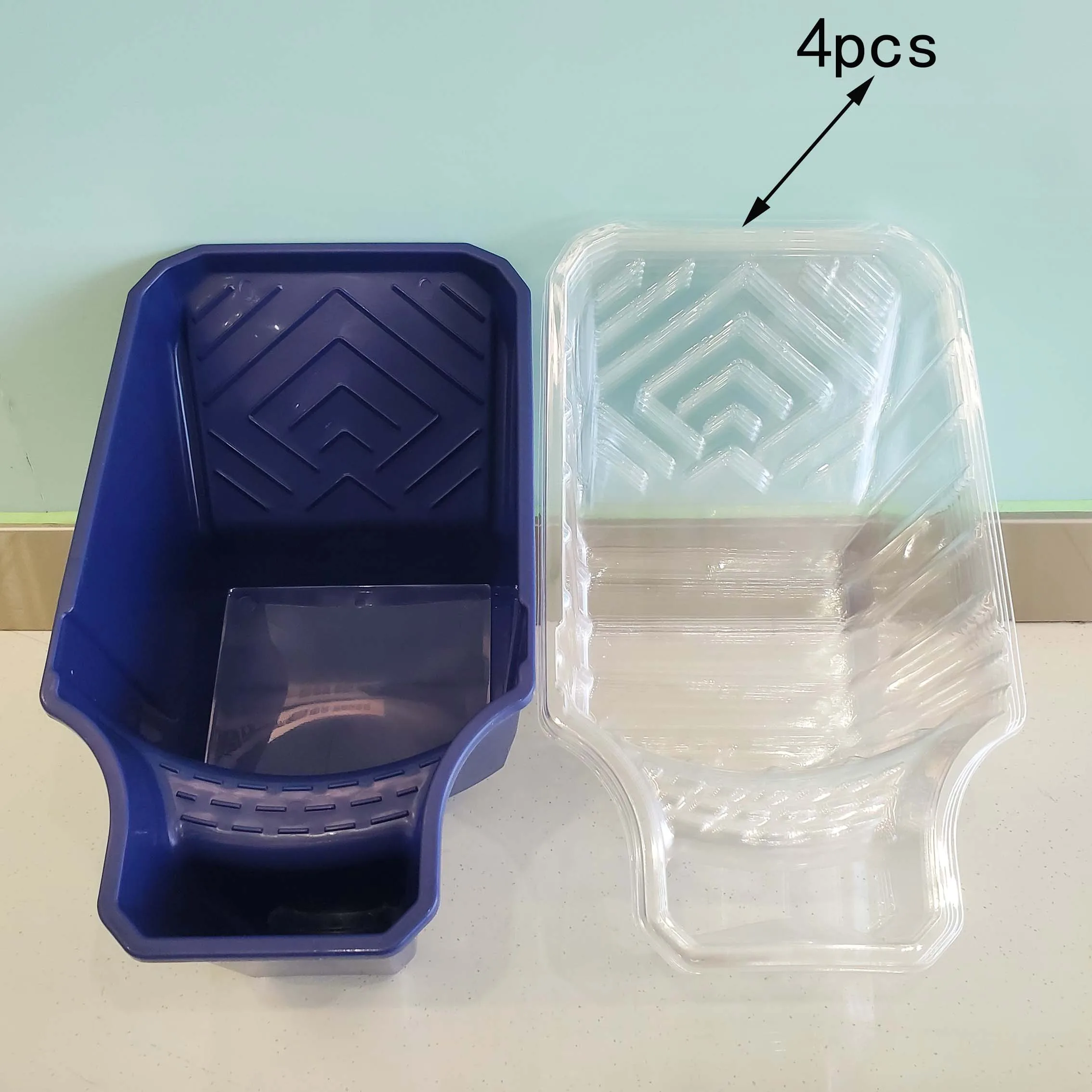 

Набор из 5 ведер для краски, 1 литр, включая 1 пластиковое ведро для краски и 4 сменных ведра для легкой смены цвета