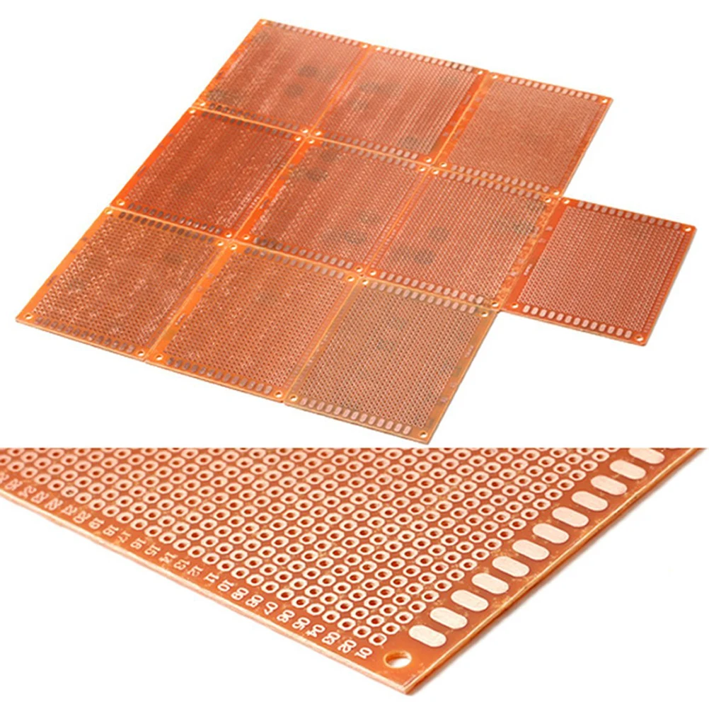

20pcs Solder Finished PCB Boards Golden Single Side Copper 7x9cm 1mm Hole DIY Circuit Breadboard Testing