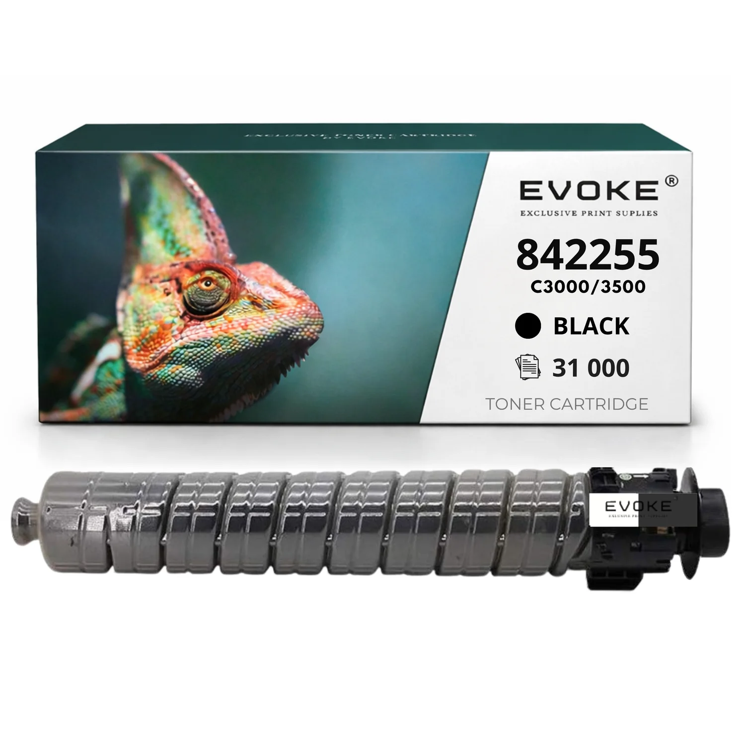 Evoke Compatibele Toner voor Ricoh C3000/3500K C3000K C3000 C3500K C3500 842255 Zwart 31000 Pagina's Im C3000 C3500