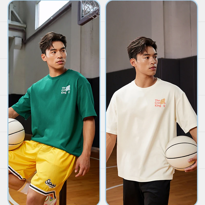 T-shirt sportiva da uomo a 361 gradi allentata traspirante casual girocollo manica comoda top fitness ad asciugatura rapida uomo 652526102