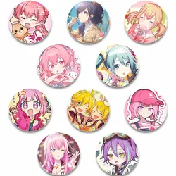 Project SEKAI Round Button Pins Otori Emu Wonderlands×Showtime Tenma Tsukasa Badge Cute Brooch Jewelry Accessory for Teens