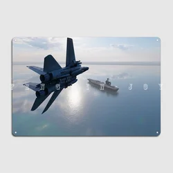 Top Gun Aircraft Carrier Metal Sign Cinema Garage Club Bar Classic Wall Plaque Tin Sign Posters