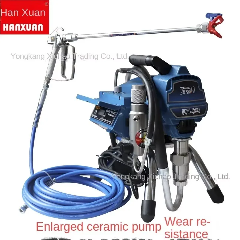 المهنية التلقائي طلاء اللاتكس لتقوم بها بنفسك قوة بندقية رذاذ المكبس الكهربائي ارتفاع ضغط آلة بدون هواء ميزة فرش #2