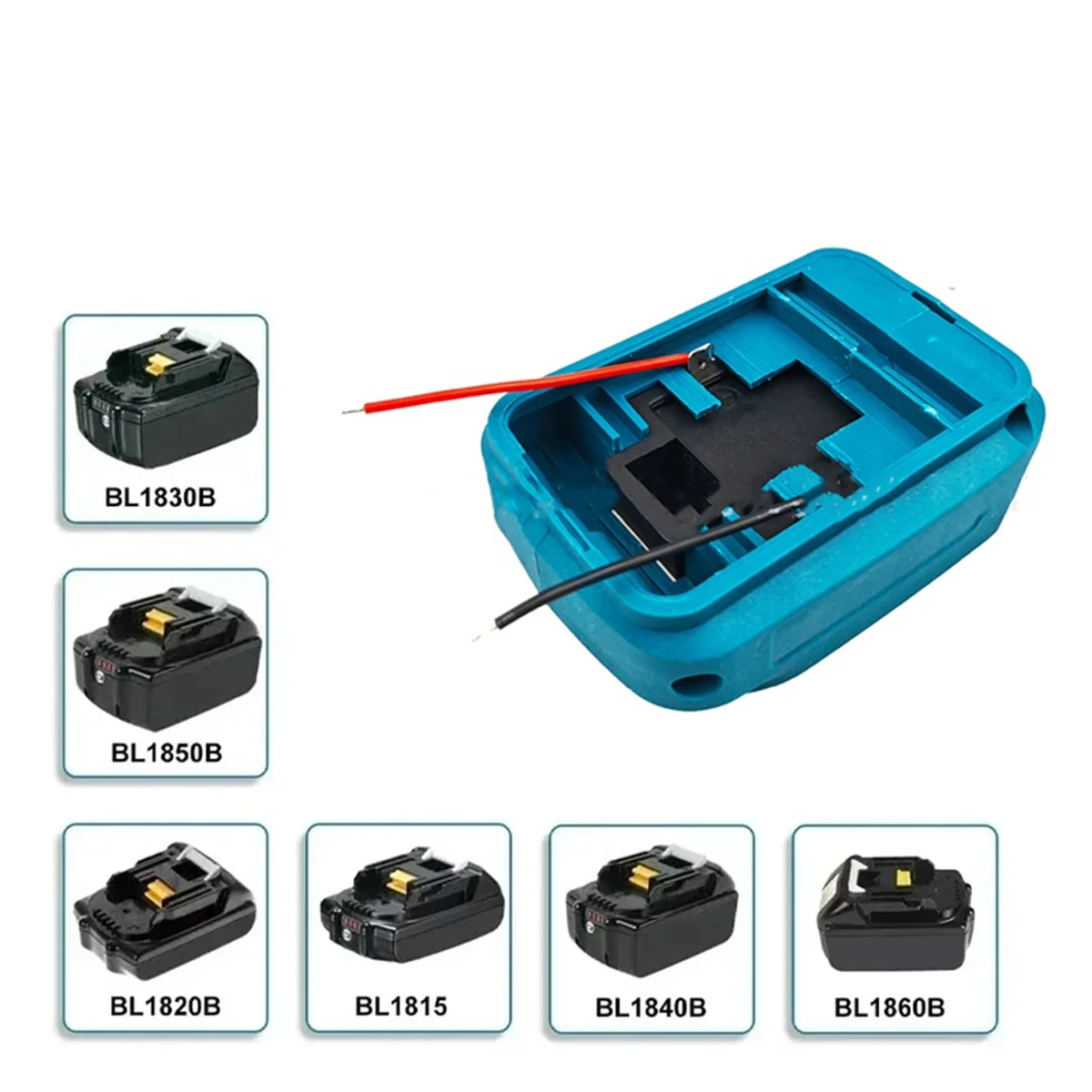 A002 Power Mount Connector Adapter Dockhouder voor Li-Ion Batterij DIY Adapter Rood