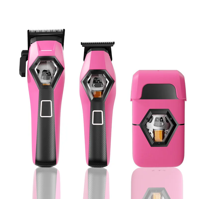 Professional Hair Trimmer Set-High-End Magnetic Levitation hair Shaver for Oilhead Sculpting Beard Trimming Three-Piece Kit