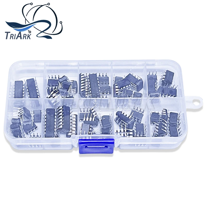 90PCS/Set Integrated Circuit IC Combination KIT LM2901 LM2903 LM2904 LM239 LM258 LM293 LM324 LM358 LM741 OP07C IC Analog chipBox