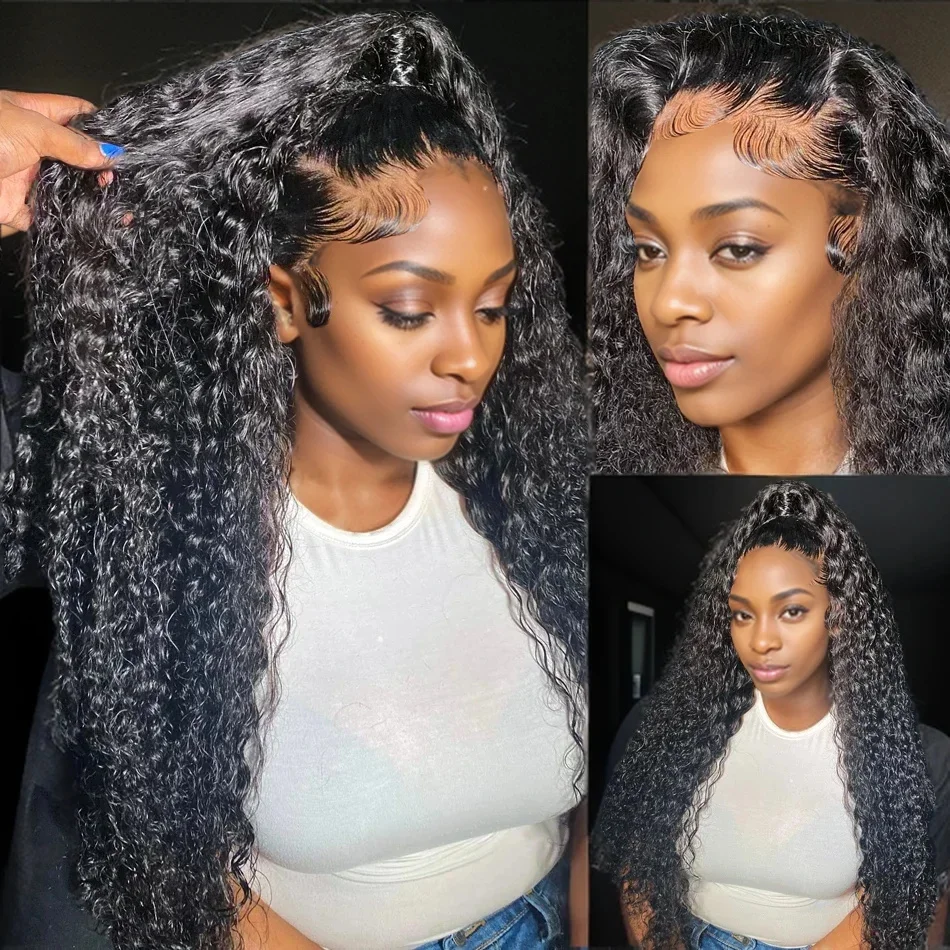 Brazylijska 38-calowa peruka z kręconymi włosami 13x4 Hd Lace Front Human Hair Wig Deep Water Wave 13x6 Lace Frontal Wig 5x5 Closure Wig