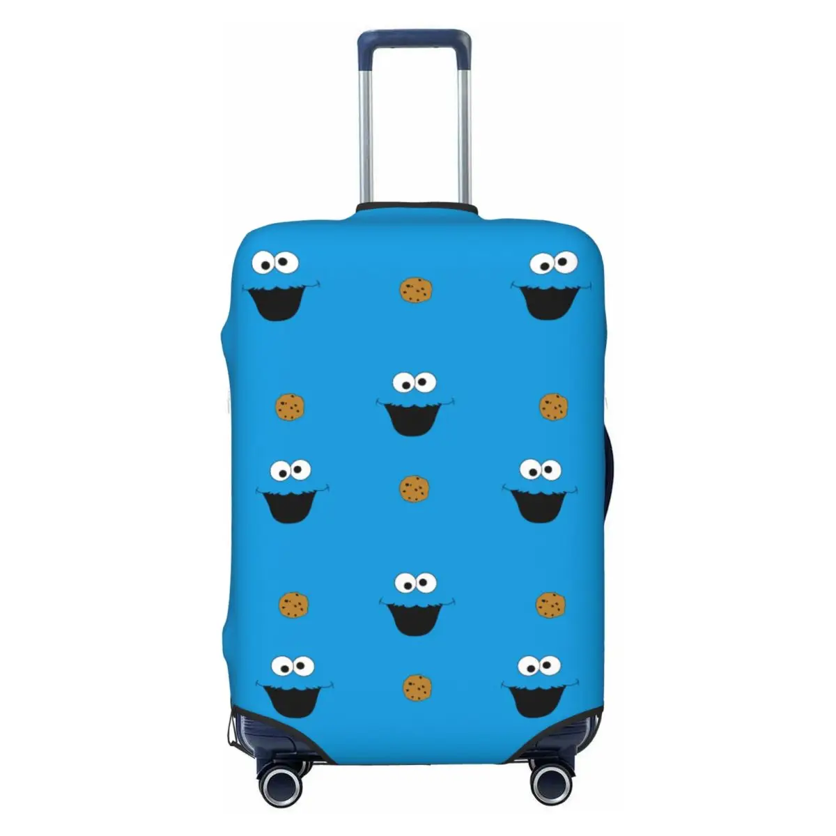 

Custom Funny Cartoon Cookie Monster Suitcase Cover Dust Proof Muppets Luggage Protective Covers for 18-32 inch