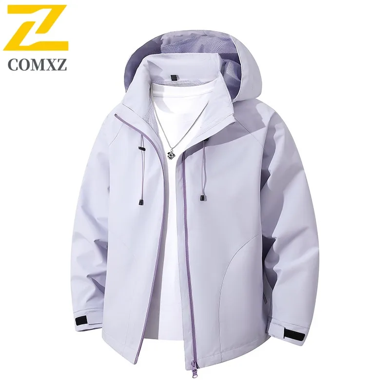 

COMXZ Мужская осенняя уличная лыжная куртка ветрозащитная водонепроницаемая горная куртка со съемным капюшоном треккинговая парка на флисовой подкладке