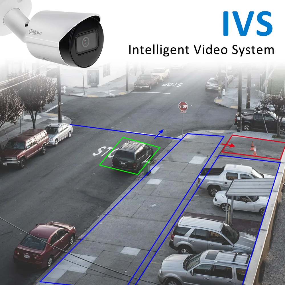 Dahua Original IPC-HFW2431S-S-S2 4 MP Lite 30M IR POE Fixed-focal Bullet Security Network Camera SD Slot Intrusion Tripwire IP67