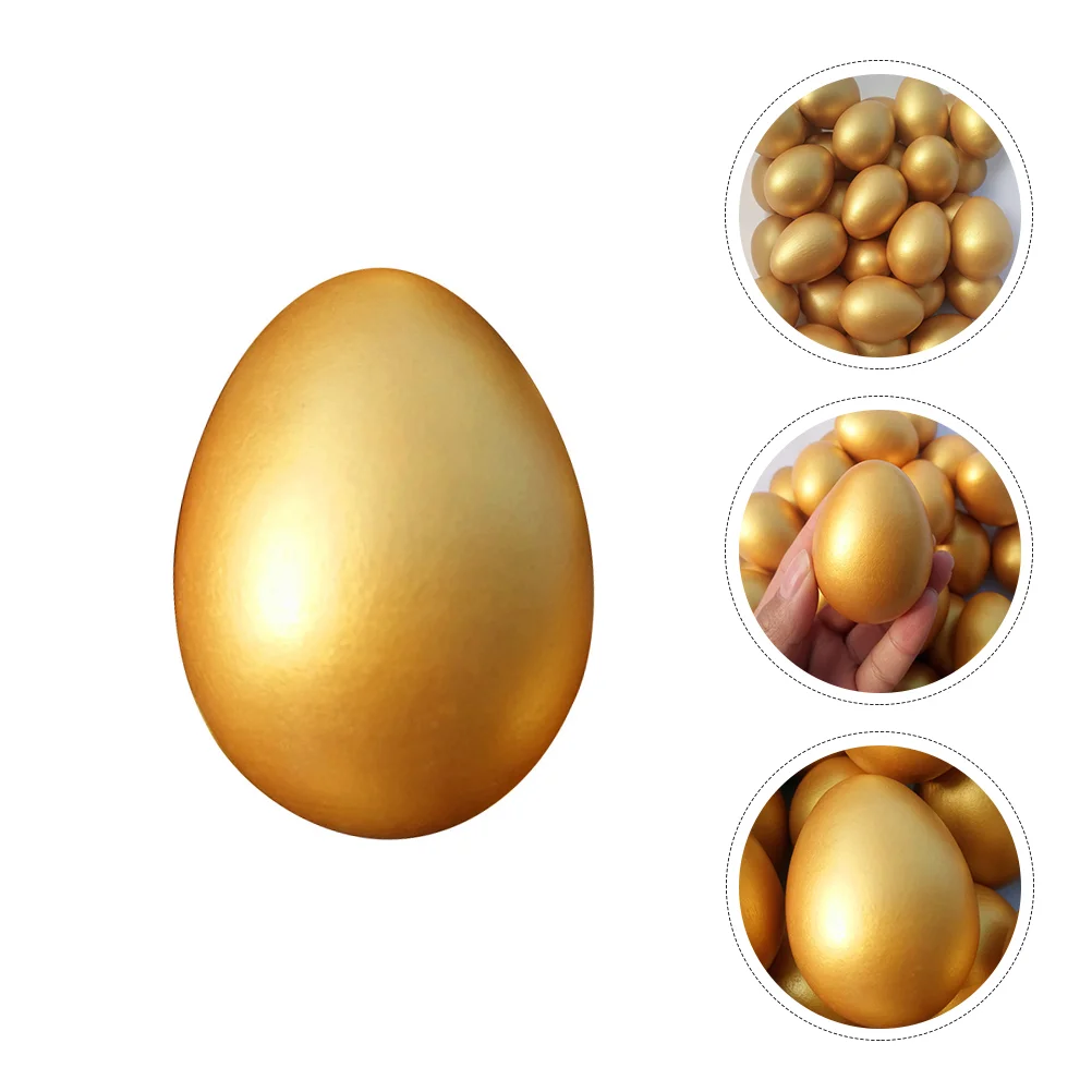 12 Pcs Golden Egg Toy Christmas Decorations Outdoor Festival Decorative Easter Ornament Filler Toddler