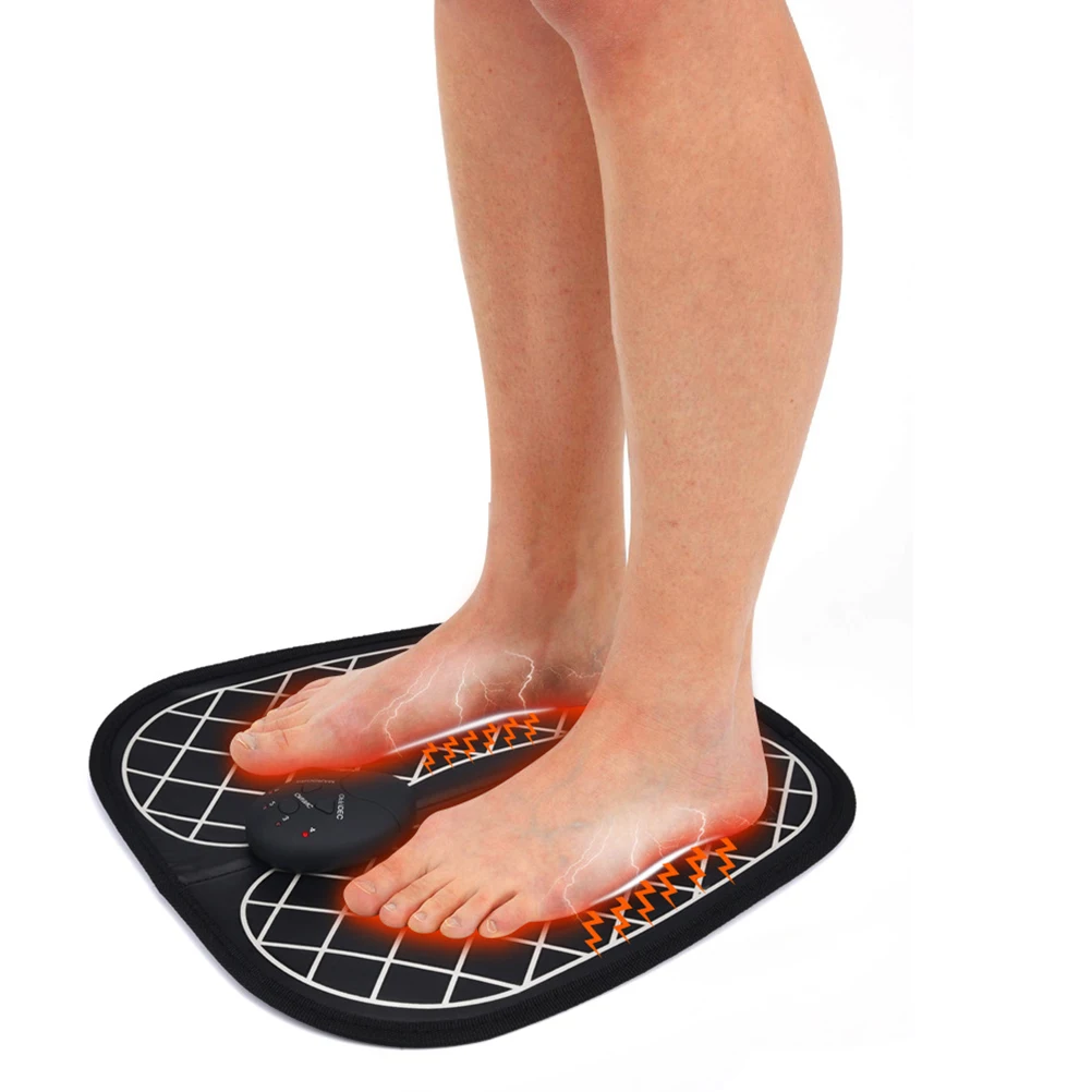 

1Pcs Electric Foot Massager Mat USB Charging Massage Pad Stimulates Circulation Foldable Comfortable Use At Home Black