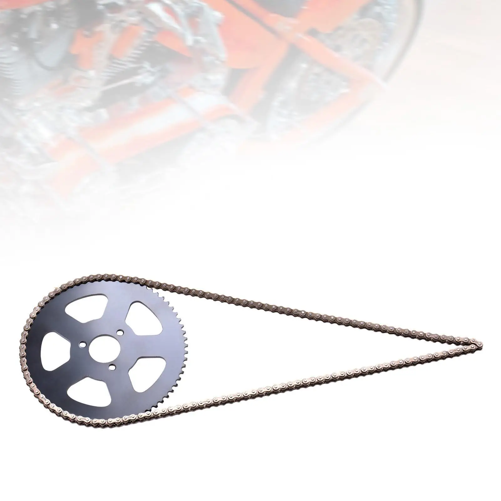 Front Sprocket with Chain 25H 136Links Chain Professional Fine Workmanship Front Sprocket Assembly for ATV Pocket Bike