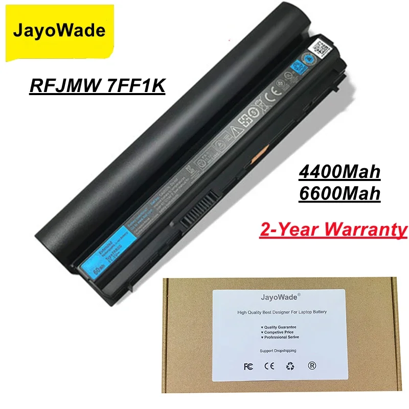New 6600Mah RFJMW 7FF1K Laptop Battery For DELL E6320 E6330 E6220 E6230 E6120 FRR0G KJ321 K4CP5 P7VRH RFJMW 11.1V 32WH Batteries