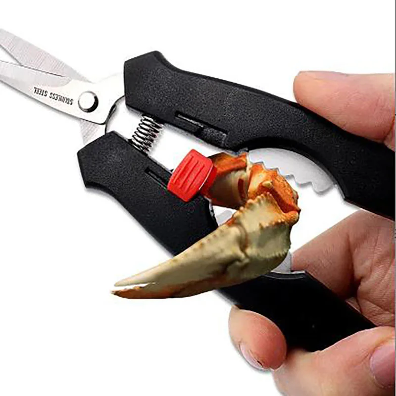 Seafood Peeler Lobster Crab Shrimp Deveiners Prawn Scissor Shear Snip Stainless Kitchen Tools Fish Maw Scissors Cocina