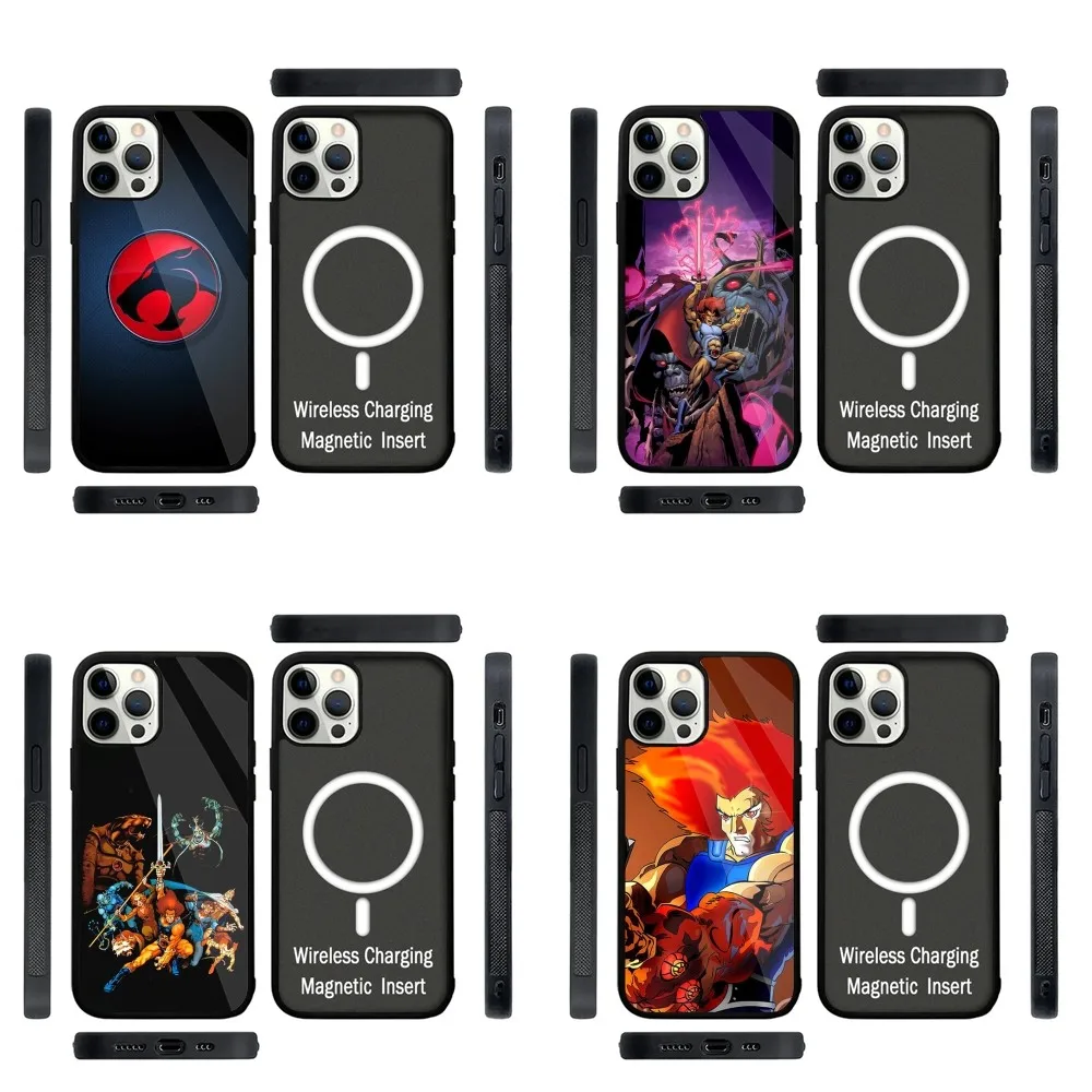 Cartoon T-ThunderCats Phone Case Strong Magnetic For IPhone 15,14,13,Pro,Max,Plus,11,12,Mini For Magsafe Wireless Charging