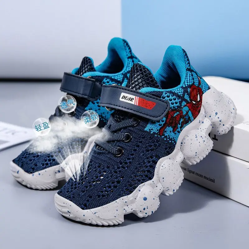 حذاء Marvel Spiderman الجديد للأولاد خفيف الوزن وغير قابل للانزلاق وجيد التهوية للطلاب في الصيف والجري في الهواء الطلق حذاء رياضي شبكي مريح #3