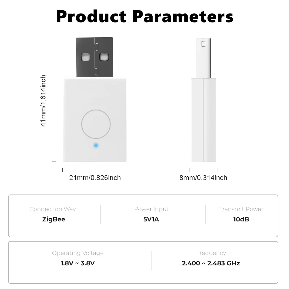 Penguat Sinyal ZigBee Tuya Smart USB, Ekstender untuk Smart Life Gateway, Perangkat Rumah Pintar, Otomatisasi
