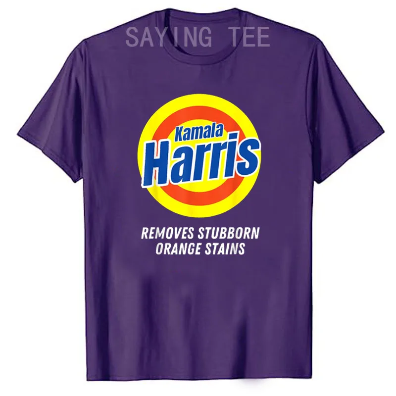 Kamala Harris 2024 Removes Stubborn Orange Stains Humorous T-Shirt Funny Pro Harris Support Fans Tops Short Sleeve Campaign Tees