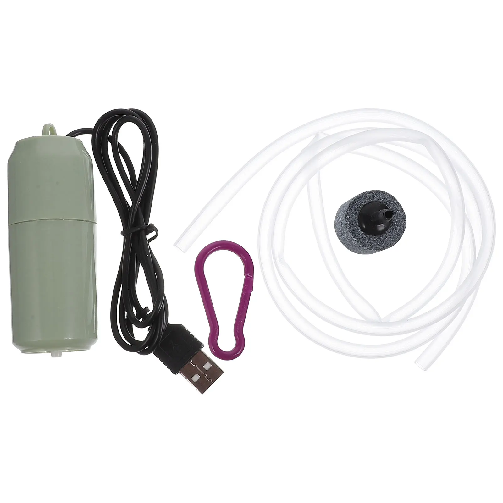

USB Mini Oxygen Pump Small Air Fish Tank Aerator Aquarium Supply Home Use Random Hook Color Lightweight Portable Durable High