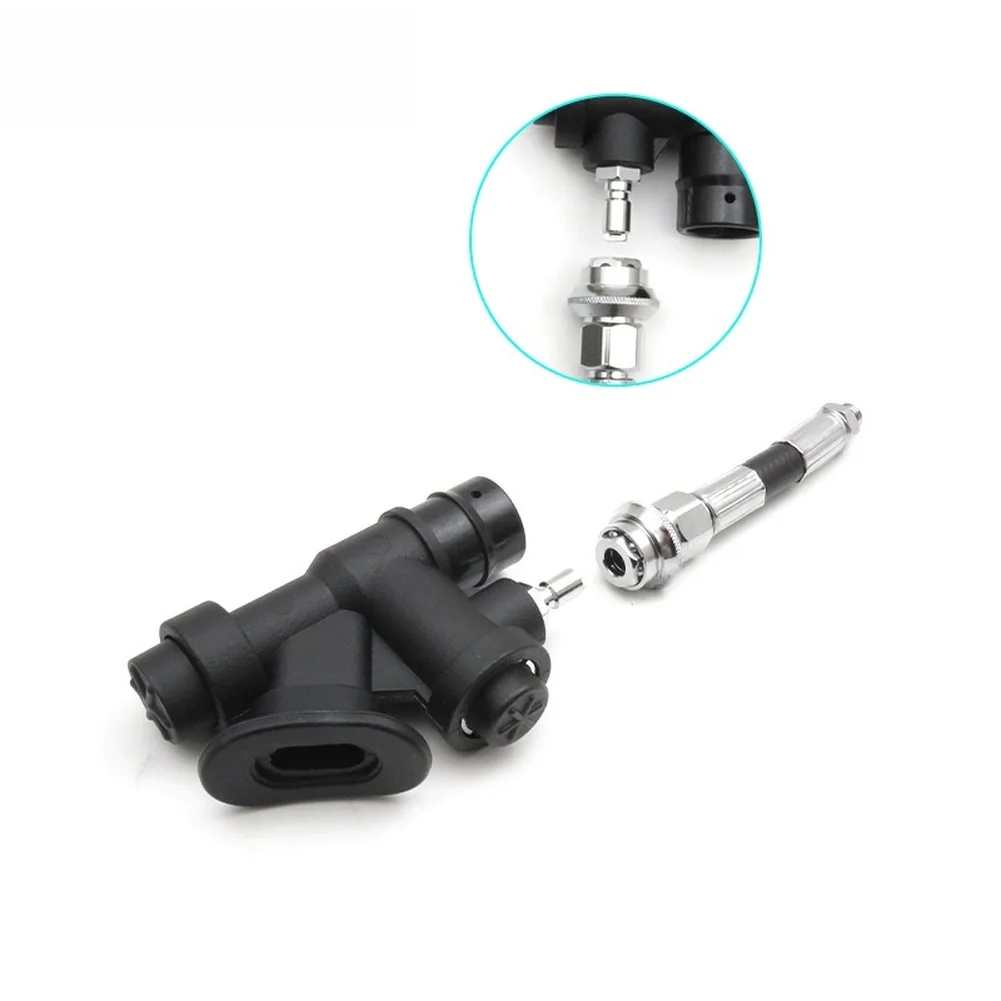 1inch Copper Quick Connect Fitting For BCD Dry Suit Inflator Hose One-Handed Operation Large Button Silver Scuba Diving Regulato