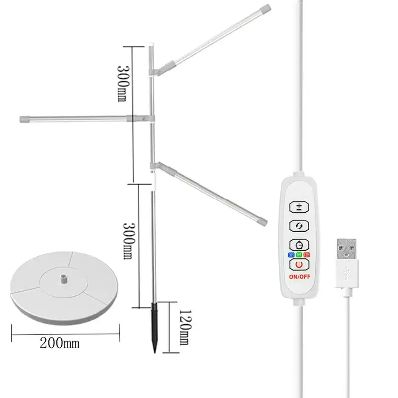 newA10R LED Grow Light Full Spectrum Plant Growth Light Height Adjustable Dimmable Growing Lamp with Timer for Indoor Plants