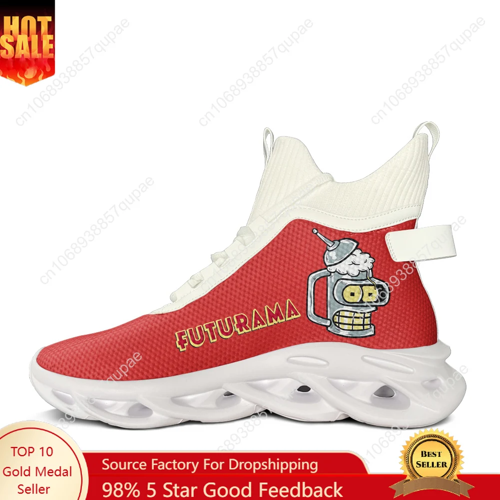 

F-Futurama High Top Sneakers Anime Manga Men Women Teenager Sports Running Shoes Sneaker Lace Up Mesh Footwear Custom Made Shoe