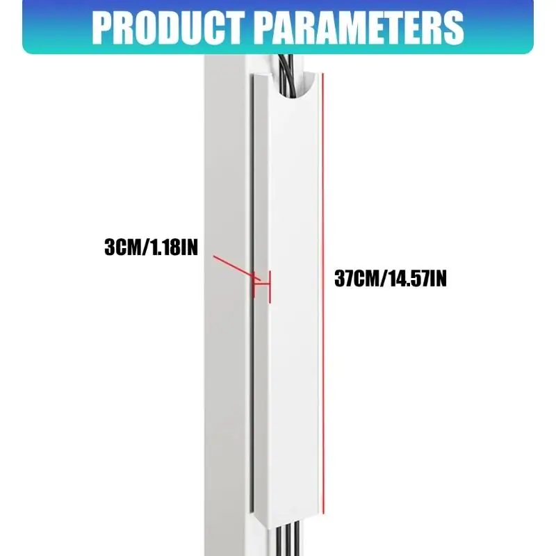 14-Zoll-Kabel-Organizer mit leistungsstarken Magneten sichert mehrere Kabel ohne Bohren von Löchern für Tische und Arbeitsplätze – Detail 6