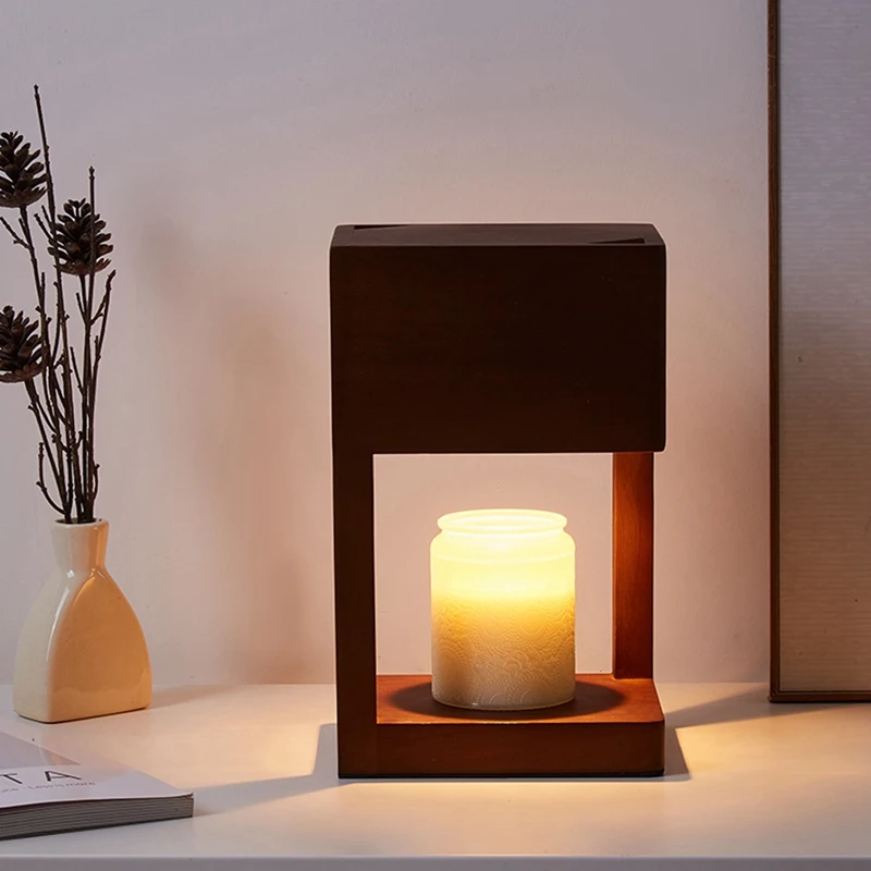 Melting Wax Lamp Electric Candle Warmer Lamp Dimmable For Scented Candles For Desk Table Bedroom Night Lights UK Plug-B Durable