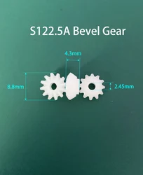 S122.5A 0.5M Bevel Gears 12 Teeth 2.5mm Shaft Hole Plastic Teeth Gear Toy Parts Accessories 10pcs/lot