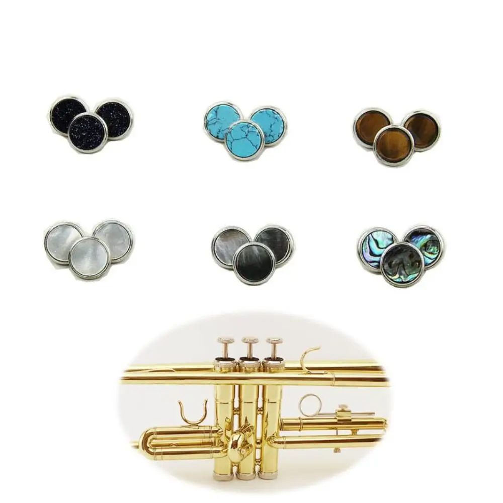 

New 3pcs/set Trumpet Valve Cap Metal Shell Trumpet Finger Buttons Repairing Buttons Trumpet Repairing Instruments Parts Trumpet