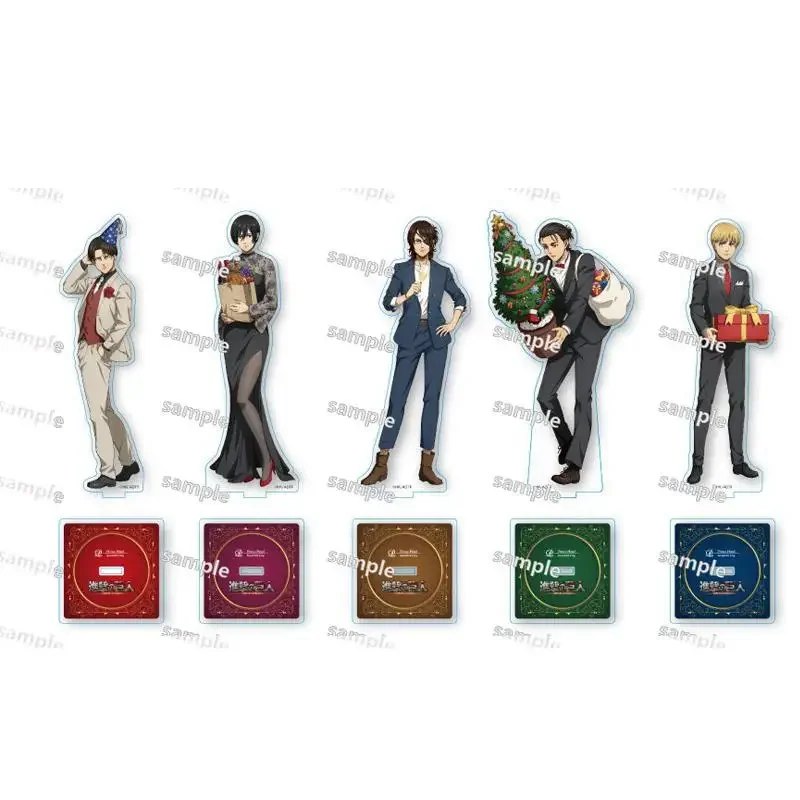 Game Armin Arlert Eren Yeager Mikasa Ackerman Levi Acrylic Stand Doll Anime Figure Model Plate Cosplay Toy for Gift