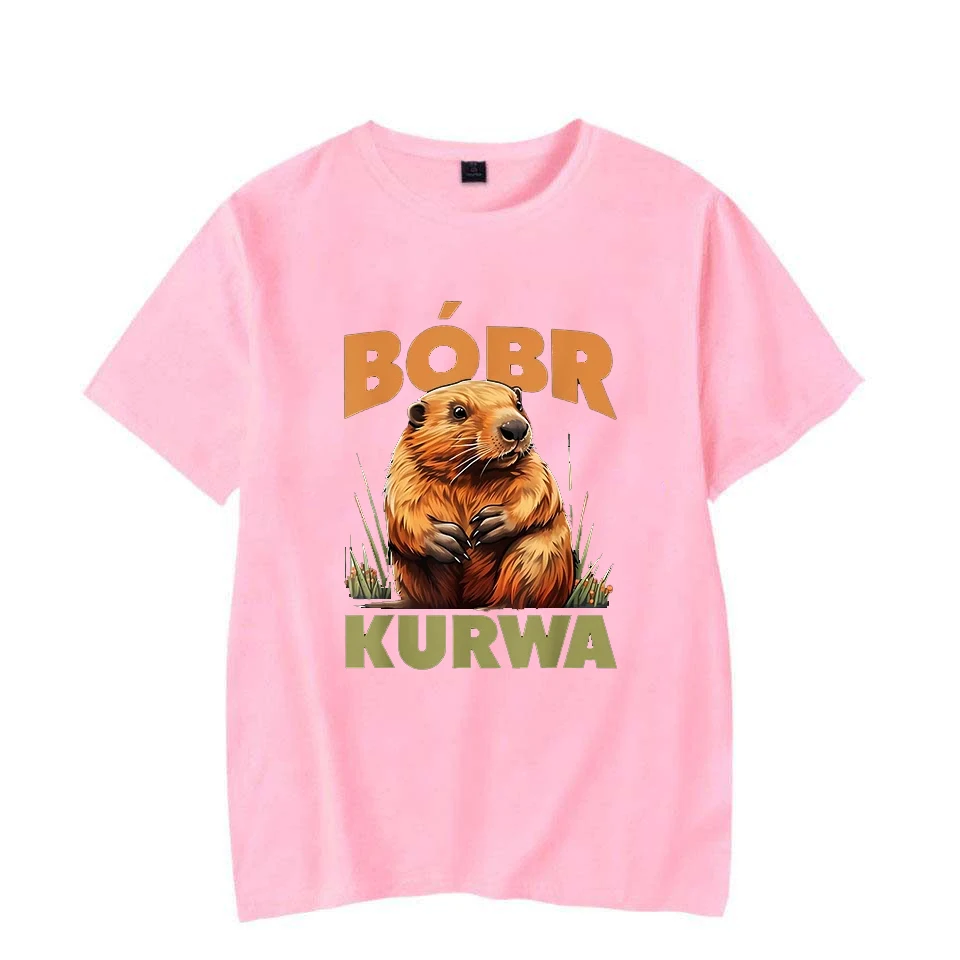 90s Cartoon Bobr Kurwa Grunge T-shirt Funny Kurwa Bober Mange T-shirt Harajuku Y2k T-shirts Tops Men Fashion EU Szie T-shirt Clo