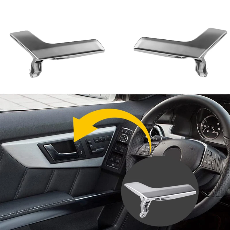 Car Front Left Right Interior Opening Door Handle Matte Sliver For Mercedes Benz W204 C Class C180 C200 C300 GLK X204 2008-2015