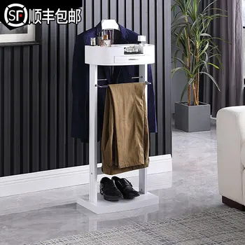 Support de Valet de costume multifonctionnel avec porte-vêtements avec porte-chaussures et tiroir, cintre pour veste, cintre sur pied pour chambre à coucher