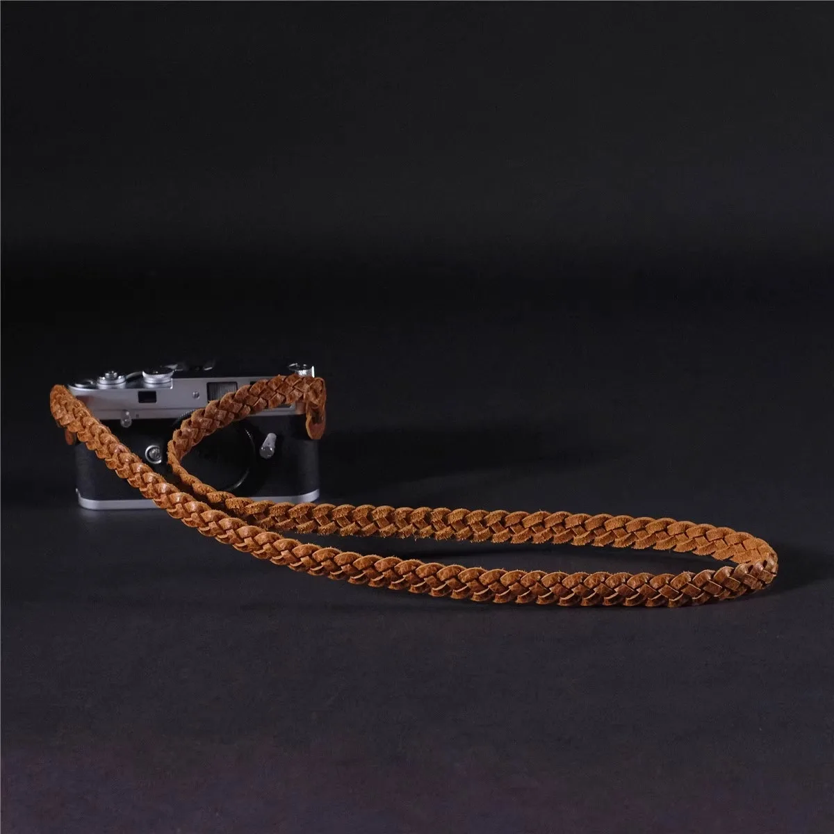 Camera Strap Woven Retro Leather Lanyard Literary Cowhide Neck Micro Single Photography Digital Shoulder Strap Canon Accessories