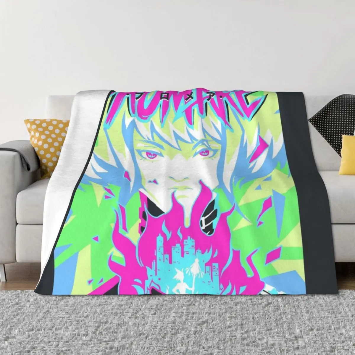 

Promare Throw Blanket Hairys Moving christmas decoration Plaid Blankets