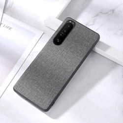 Luxury Fabric Cloth Phone Case For Sony xperia 5V 10V 1V 5IV 10III 1III 10IV  5III 1IV Slim Soft Bumper Hard PC Back Cover