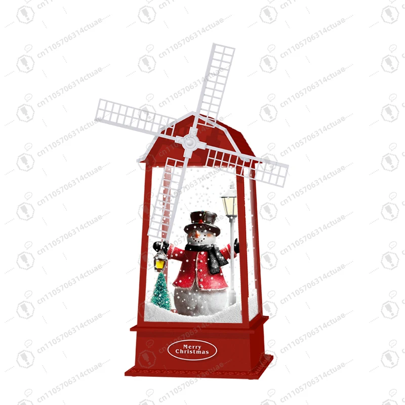 

Retro bronze Christmas lantern 15 inches large size, battery wiring-free, warm light, Christmas gift decorations