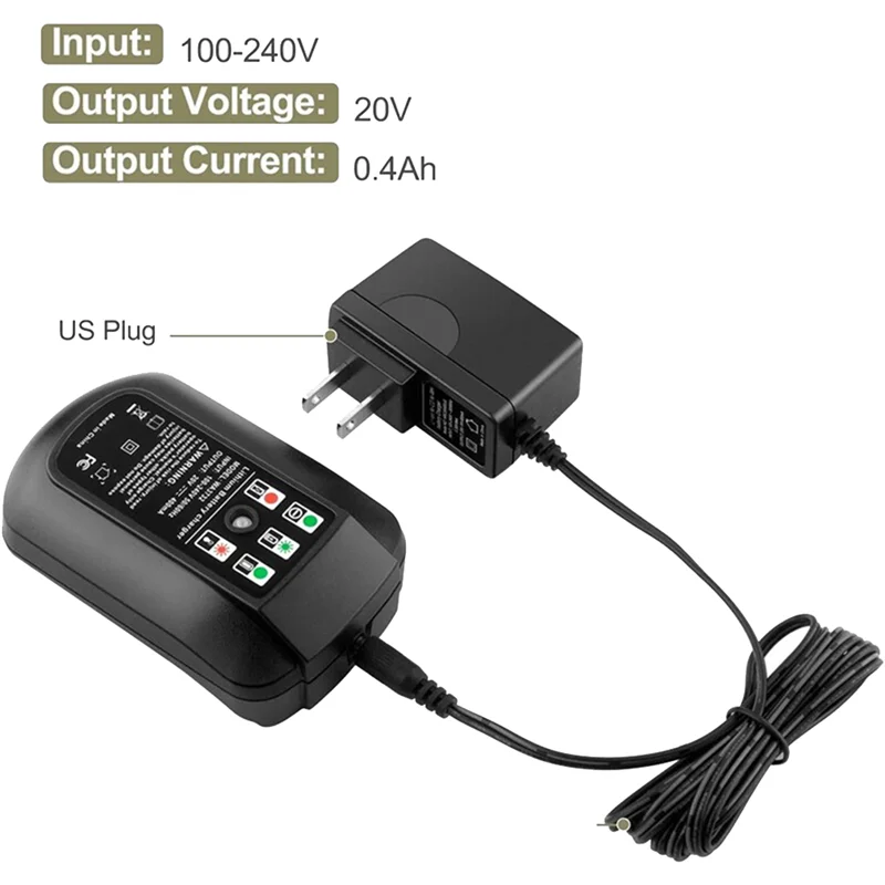 

WA3732 Charger WA3742 20V Battery Charger for Worx 20V Lithium Battery WA3578 WA3525 WA3520 WA3575(EU Plug) HOT