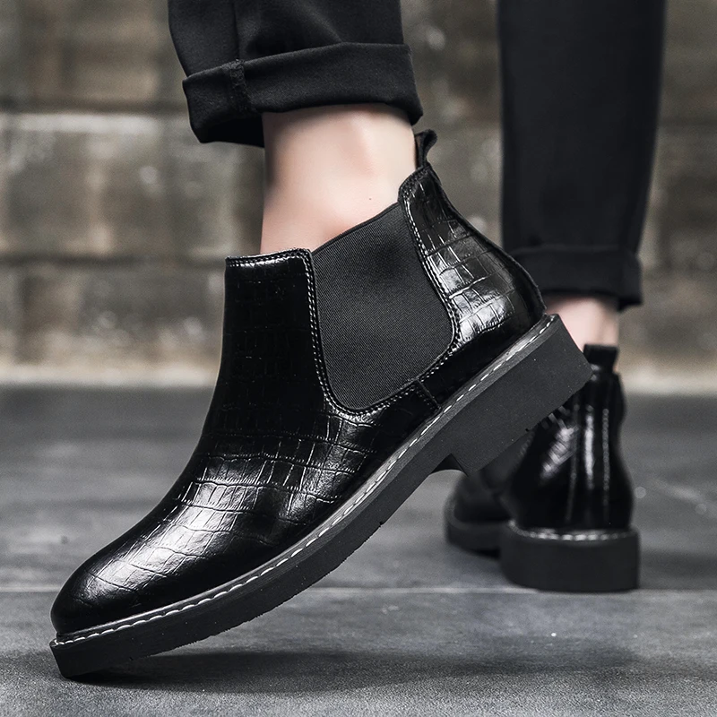 Brand Black Leather Tassel Shoes for Men Thick Bottom Punk British Style Design Career Platform Perfect Daily Wear Big Size