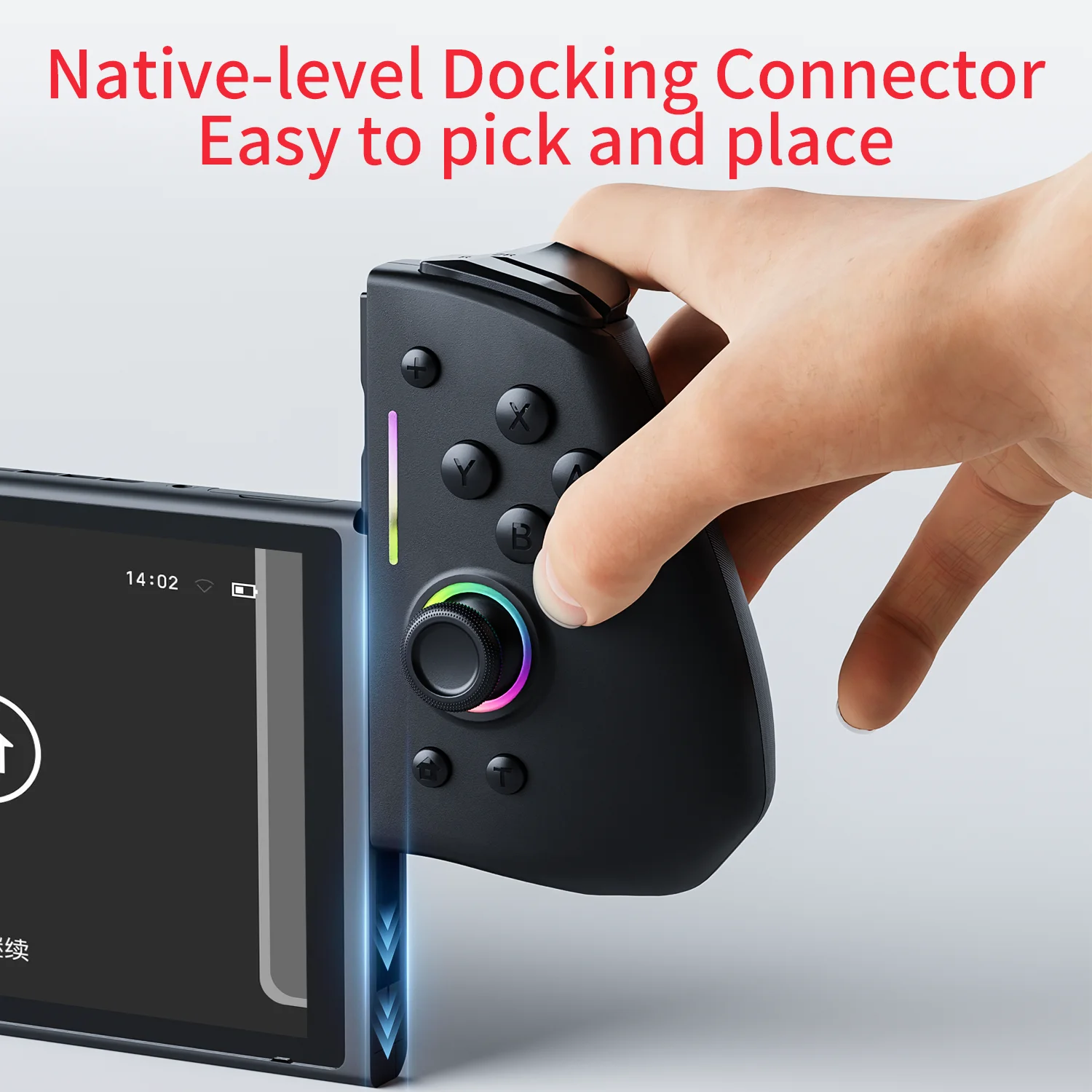 LinYuvo KS42 joycon per Nintendo Switch con controller wireless Joypad effetto Hall compatibile a sei assi/Macros/Turbo/luce RGB