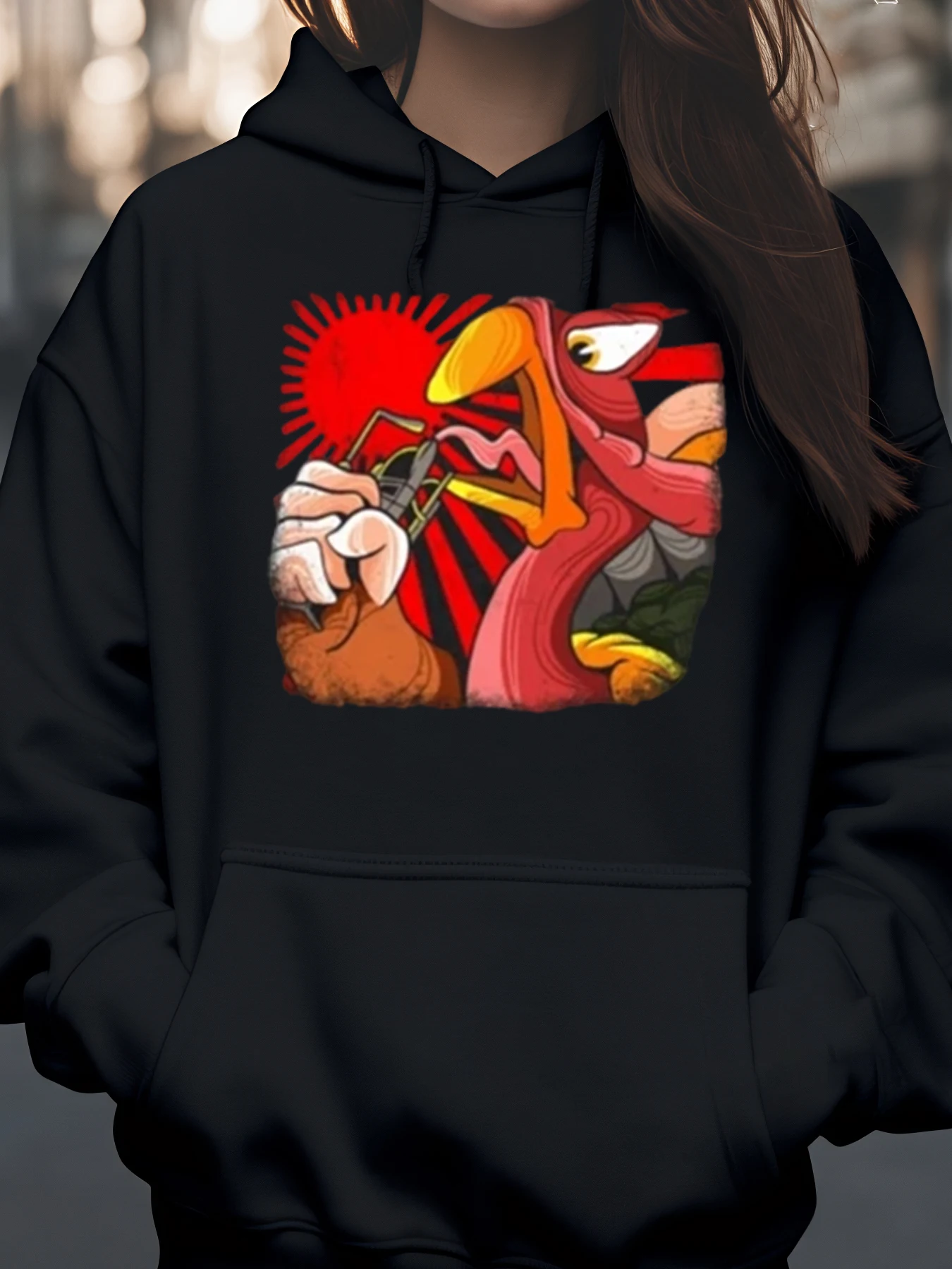 

Толстовка с принтом персонажа сумасшедшего птицы, костюм на Хэллоуин, праздничная одежда унисекс для взрослых