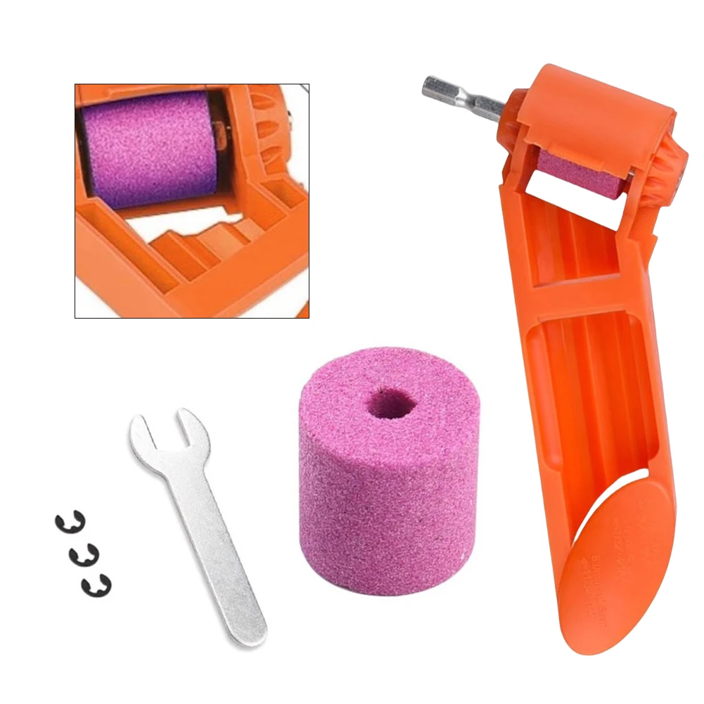 

1 комплект, высокоточная точилка для сверл с коричневым корундовым шлифовальным кругом, портативная точилка для сверл, инструмент для электрических дрелей