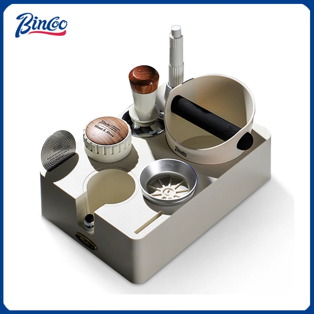 

Bincoo 51 мм/58 мм стойка для тампера для кофе, держатель портафильтра для Delonghi Breville, коврик для эспрессо, держатель распределителя, набор для бариста