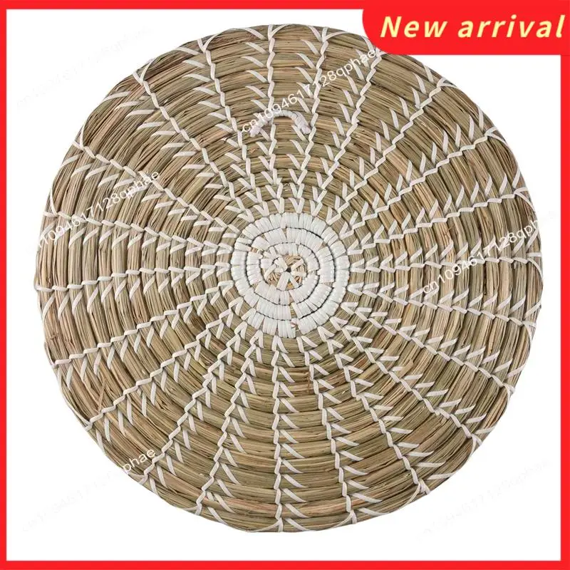 Decoración de cesta de pared colgante hecha a mano N89R (juego de 3) cesta tejida redonda, bandejas bohemias para decoración del hogar para dormitorio, cocina, sala de estar