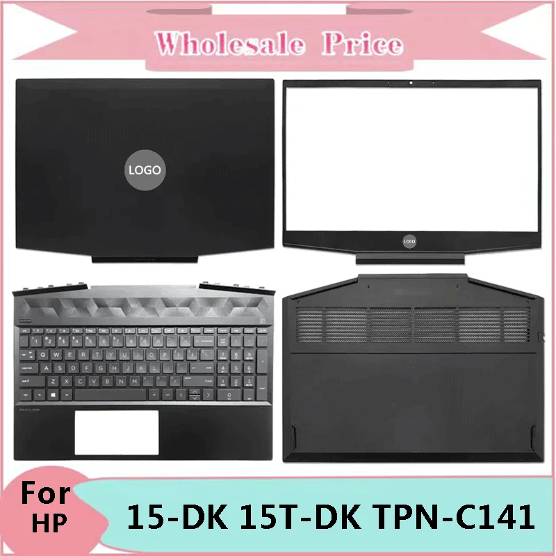 

New For HP Pavilion 15-DK 15T-DK TPN-C141 Laptop LCD Back Cover Front Bezel Upper Palmrest Bottom Base Case Keyboard Hinges