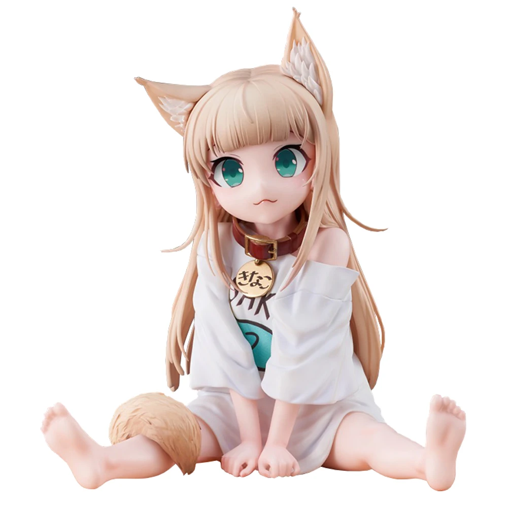 14cm My Cat is a Kawaii girl Kinako sitting posture Action Figure cat Ears Sexy Girls Figure Model Doll Collection Toys Gifts