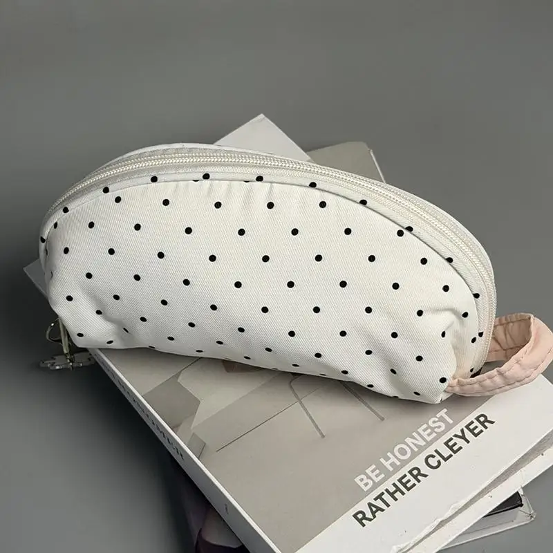 Federmäppchen mit gepunktetem Design, großes Fassungsvermögen, weiche Stifttasche, Schreibwarenbeutel, Schreibwaren-Organizer für den Schulanfang – Detail 5