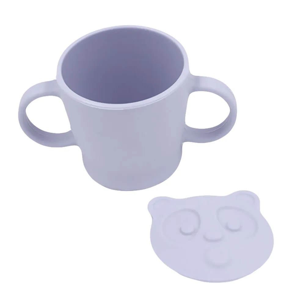 

1Pcs Silicone Baby Learning Training Cup Safe Food Grade Smooth Edges Ergonomic Handle Toddlers Drinking Cup Leak Proof Lid